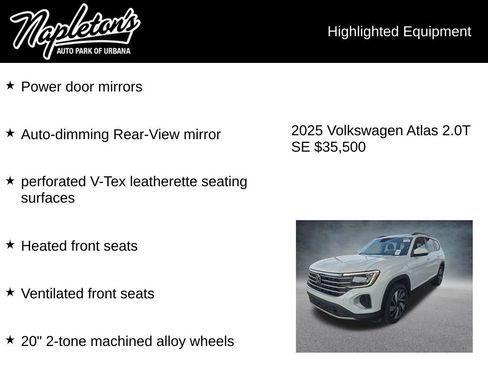 Used 2025 Volkswagen Atlas SE FWD image 8
