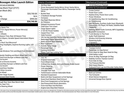 Used 2018 Volkswagen Atlas Launch Edition image 28