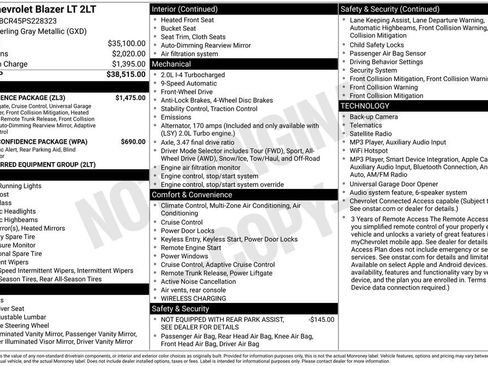 Used 2023 Chevrolet Blazer LT w/ Convenience Package FWD image 9