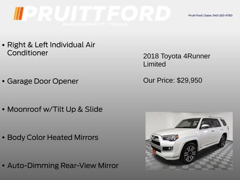Used 2018 Toyota 4Runner Limited RWD image 19
