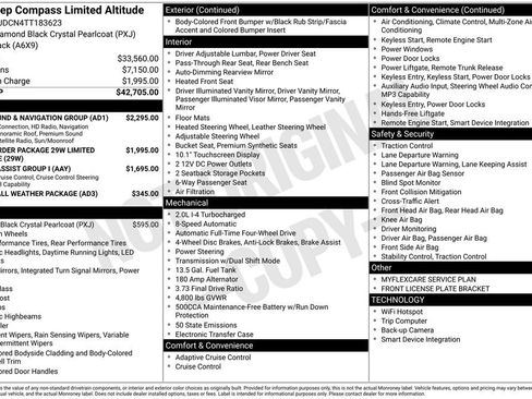 New 2026 Jeep Compass Limited w/ Sun, Sound & Navigation Group AWD/4WD image 6