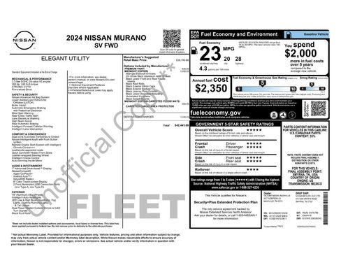 Used 2024 Nissan Murano SV w/ SV Midnight Edition Package FWD image 45