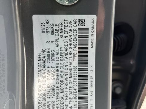 Certified 2026 Honda Civic Sport image 12