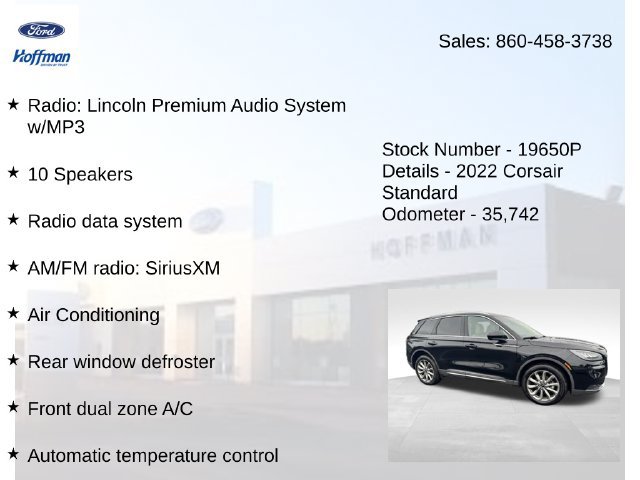 Certified 2022 Lincoln Corsair AWD w/ Premium Package image 20