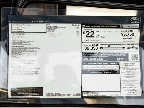 New 2026 Land Rover Range Rover Evoque S AWD/4WD image 32