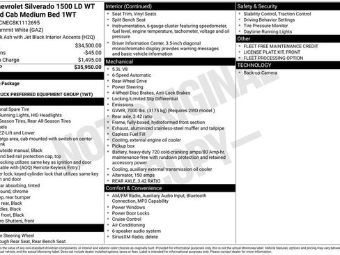 Used 2019 Chevrolet Silverado 1500 W/T RWD image 13