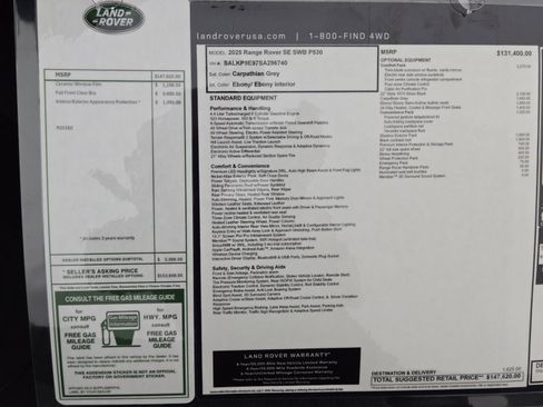 New 2025 Land Rover Range Rover SE image 34