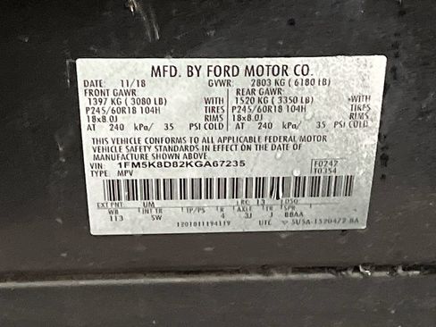 Used 2019 Ford Explorer XLT w/ Equipment Group 202A AWD/4WD image 34