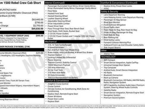 Used 2026 RAM 1500 Rebel w/ Rebel Level 1 Equipment Group AWD/4WD image 44