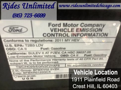 Used 2011 Ford Fusion Hybrid w/ 501A Rapid Spec Order Code FWD image 37