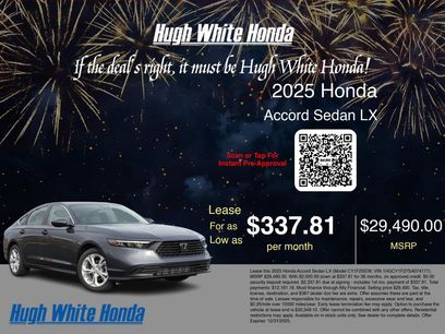 New 2025 Honda Accord LX
