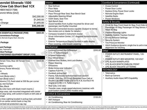 Used 2021 Chevrolet Silverado 1500 Custom w/ LPO, Dark Essentials Package AWD/4WD image 17