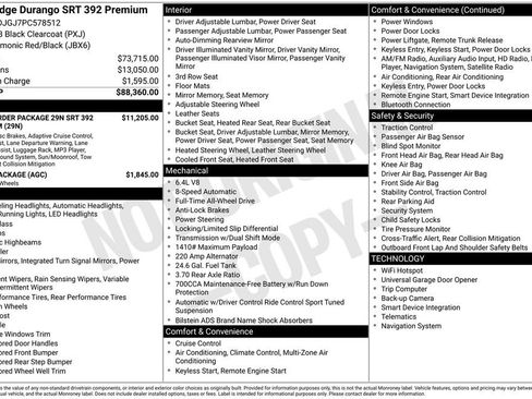 Used 2023 Dodge Durango SRT AWD/4WD image 49