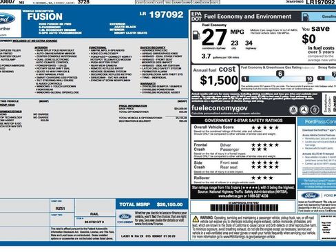 Used 2020 Ford Fusion SE FWD image 6
