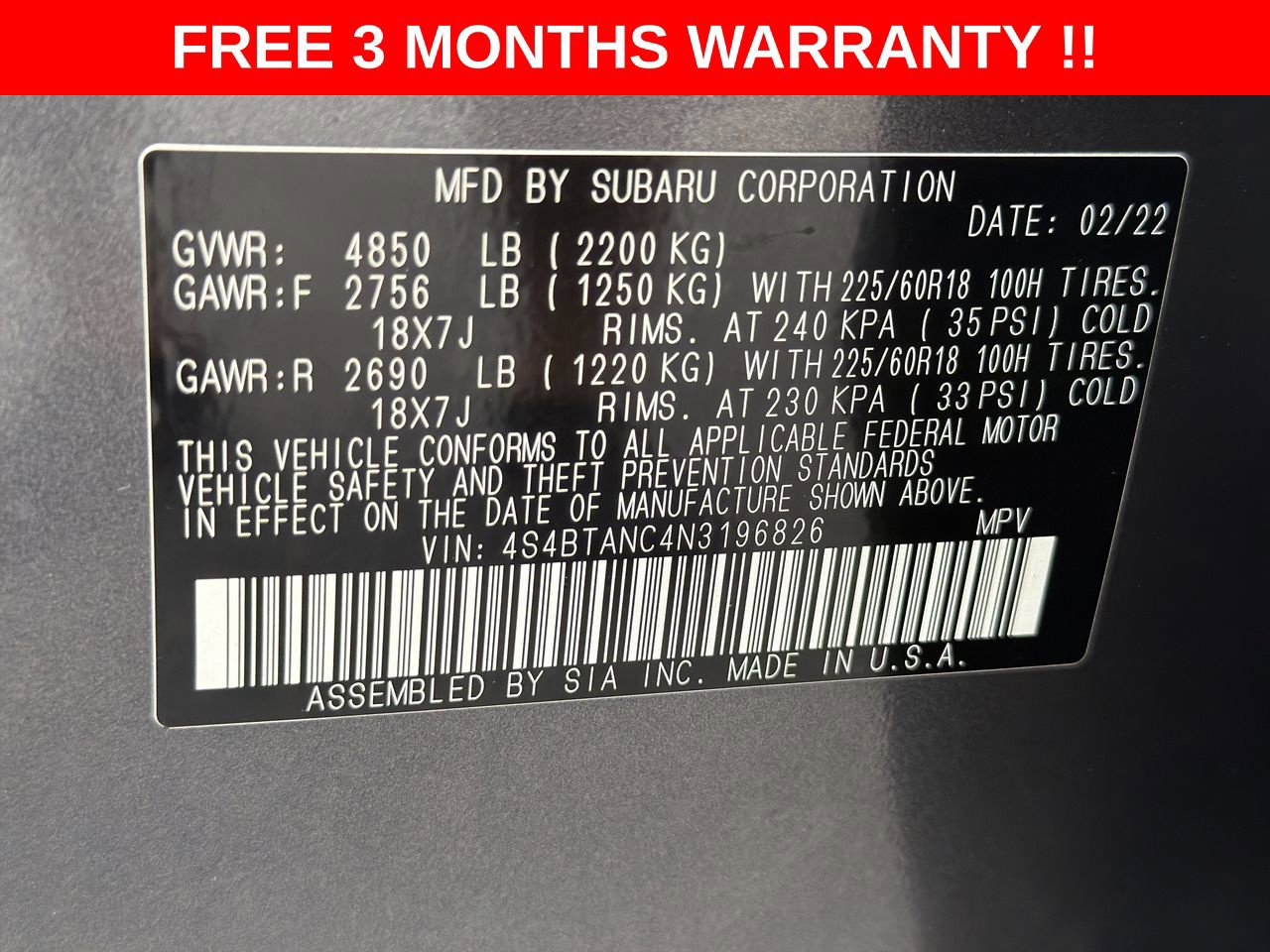 Used 2022 Subaru Outback Limited AWD/4WD image 24