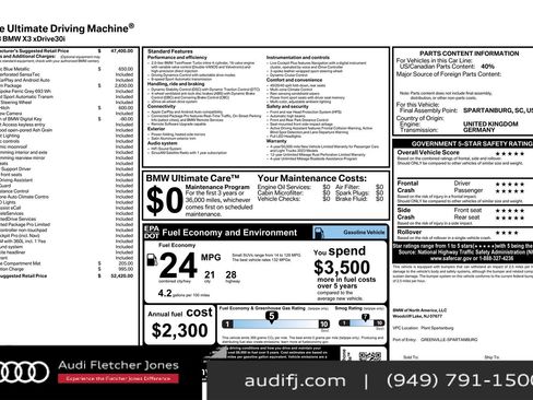 Used 2023 BMW X3 xDrive30i w/ Premium Package image 25