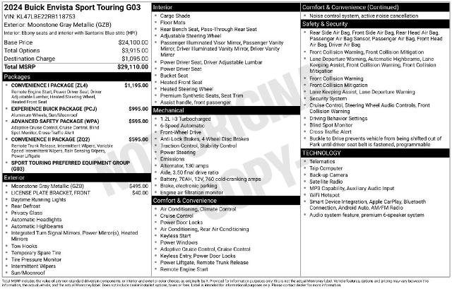 Used 2024 Buick Envista Sport Touring w/ Convenience I Package FWD image 2