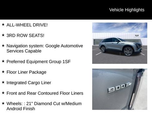 Certified 2026 Cadillac Vistiq Sport w/ LPO, Floor Liner Package AWD/4WD image 10