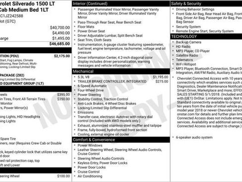 Used 2018 Chevrolet Silverado 1500 LT w/ All Star Edition AWD/4WD image 2