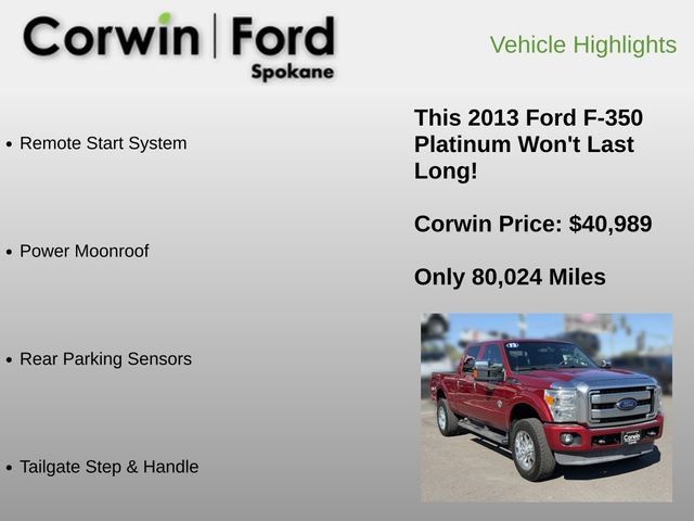 Used 2013 Ford F350 Platinum w/ FX4 Off Road Pkg AWD/4WD image 24