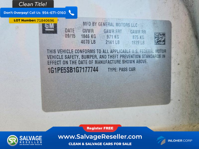 Used 2016 Chevrolet Cruze LT FWD image 16