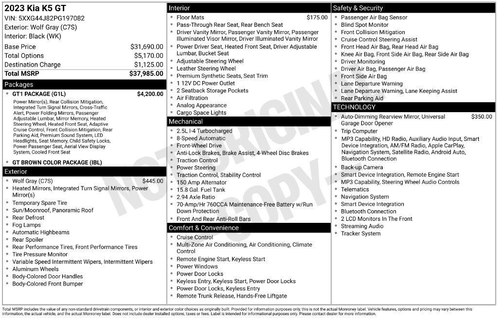 Used 2023 Kia K5 GT w/ GT1 Package FWD image 28