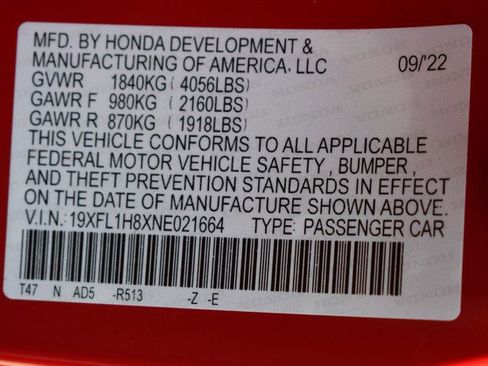 Used 2022 Honda Civic Sport Touring image 34