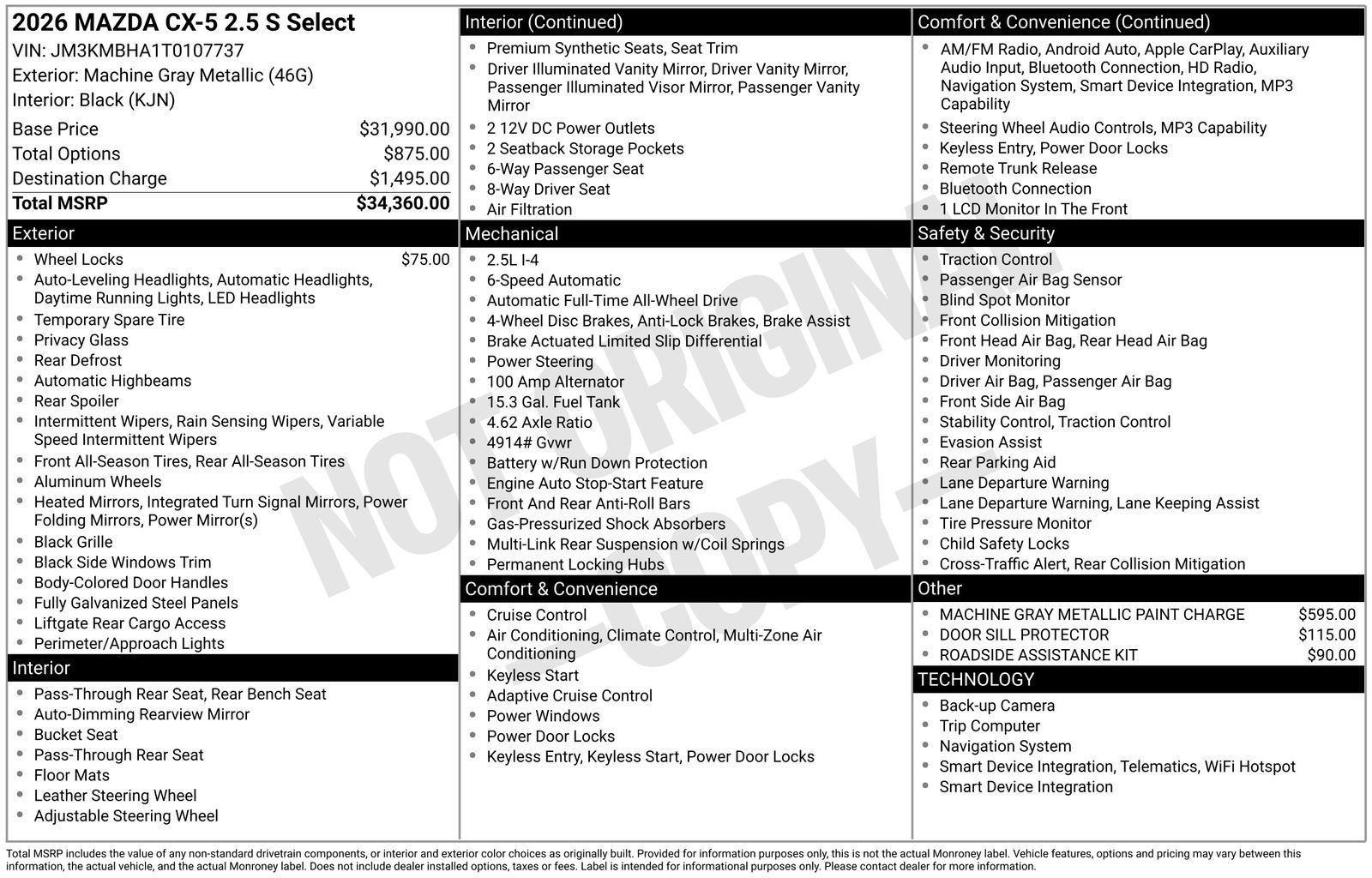 New 2026 MAZDA CX-5 Select AWD/4WD image 3