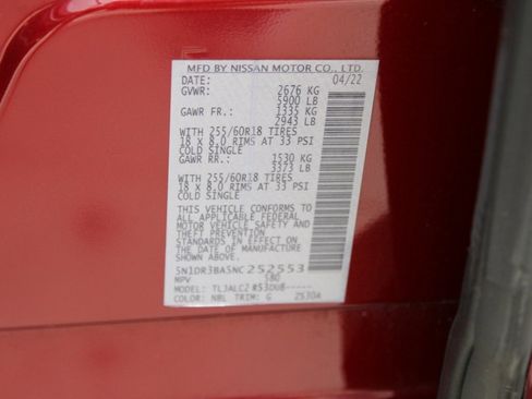 Used 2022 Nissan Pathfinder SV w/ Cargo Package image 30