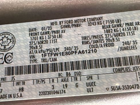 Used 2023 Ford F150 Lariat w/ FX4 Off-Road Package AWD/4WD image 57