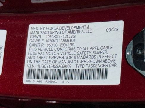 New 2025 Honda Accord SE image 28