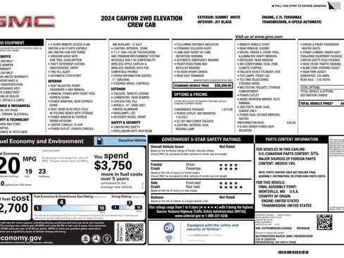 Used 2024 GMC Canyon Elevation w/ Convenience Package RWD image 2