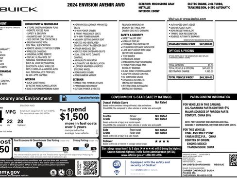 Used 2024 Buick Envision Avenir AWD/4WD image 60