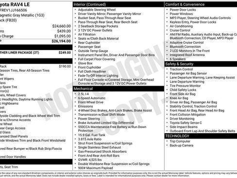 Used 2018 Toyota RAV4 LE w/ All Weather Liner Package image 30