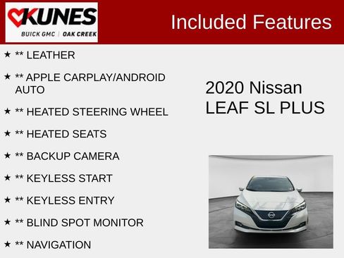 Used 2020 Nissan Leaf SL Plus FWD image 2