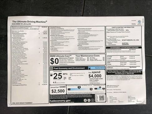 New 2026 BMW X5 sDrive40i w/ Premium Package RWD image 14