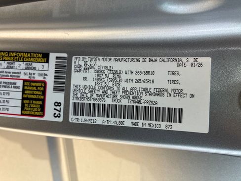 New 2026 Toyota Tacoma TRD Sport image 50