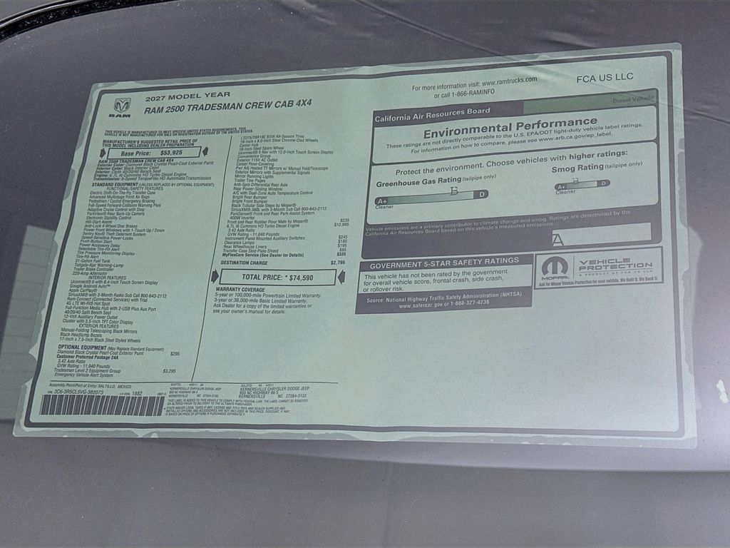 New 2027 RAM 2500 Tradesman AWD/4WD image 20