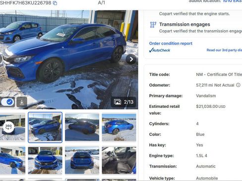 Used 2019 Honda Civic EX image 44
