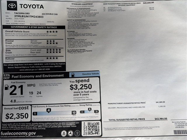 Used 2026 Toyota Tacoma SR5 AWD/4WD image 24
