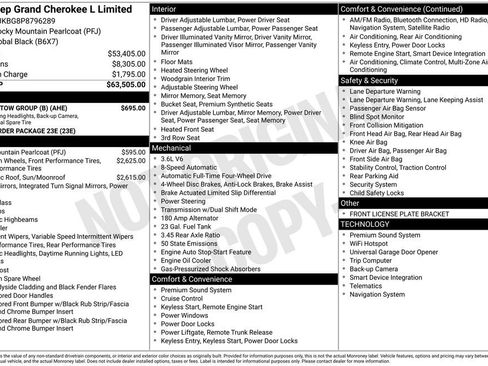 Used 2023 Jeep Grand Cherokee L Limited w/ Trailer Tow Group (B) AWD/4WD image 2