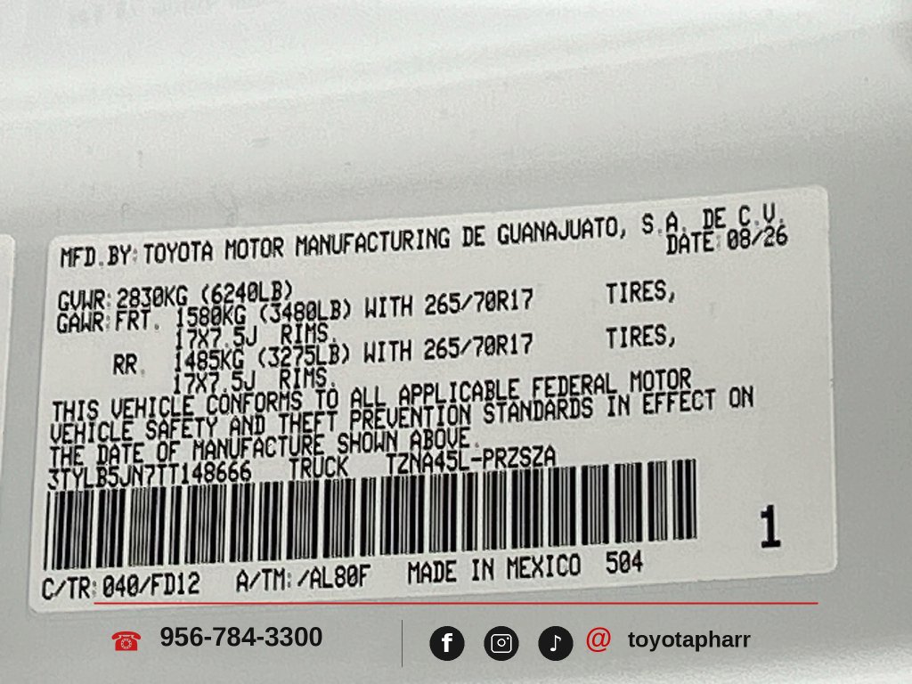 New 2026 Toyota Tacoma TRD Off-Road AWD/4WD image 28