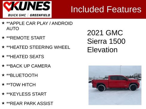 Used 2021 GMC Sierra 1500 Elevation w/ LPO, Elevation Black Package image 2