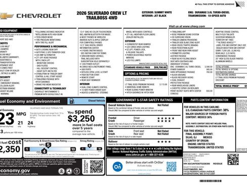 New 2026 Chevrolet Silverado 1500 LT Trail Boss w/ LT Trail Boss Premium Package AWD/4WD image 5