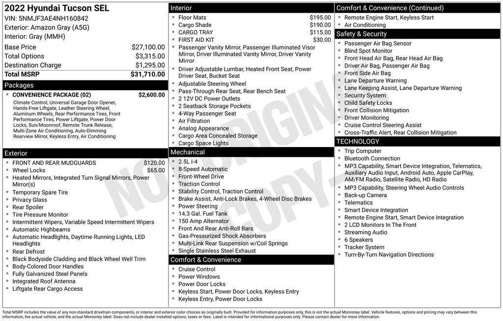 Used 2022 Hyundai Tucson SEL w/ Convenience Package FWD image 7