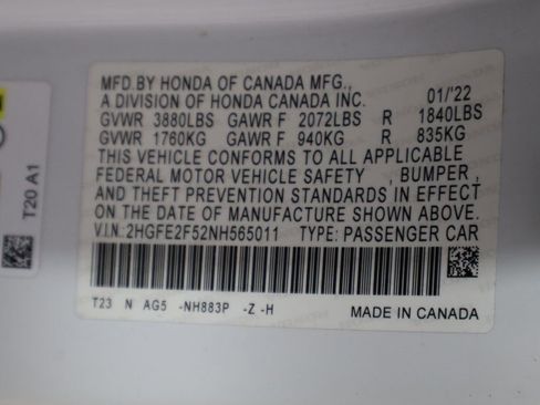 Used 2022 Honda Civic Sport image 28