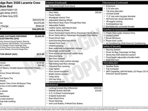 Used 2007 Dodge Ram 3500 Truck Laramie RWD image 2