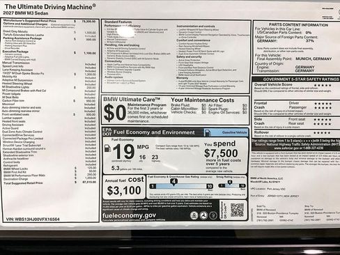 New 2027 BMW M3 w/ Executive Package RWD image 18