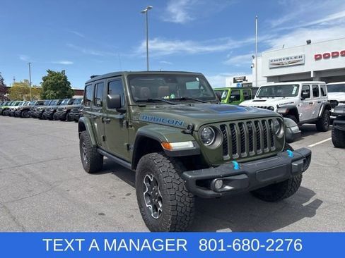 Used 2023 Jeep Wrangler Unlimited Rubicon 4xe w/ Steel Bumper Group AWD/4WD image 2