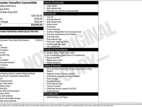 Used 2007 Chrysler Crossfire Convertible RWD image 34